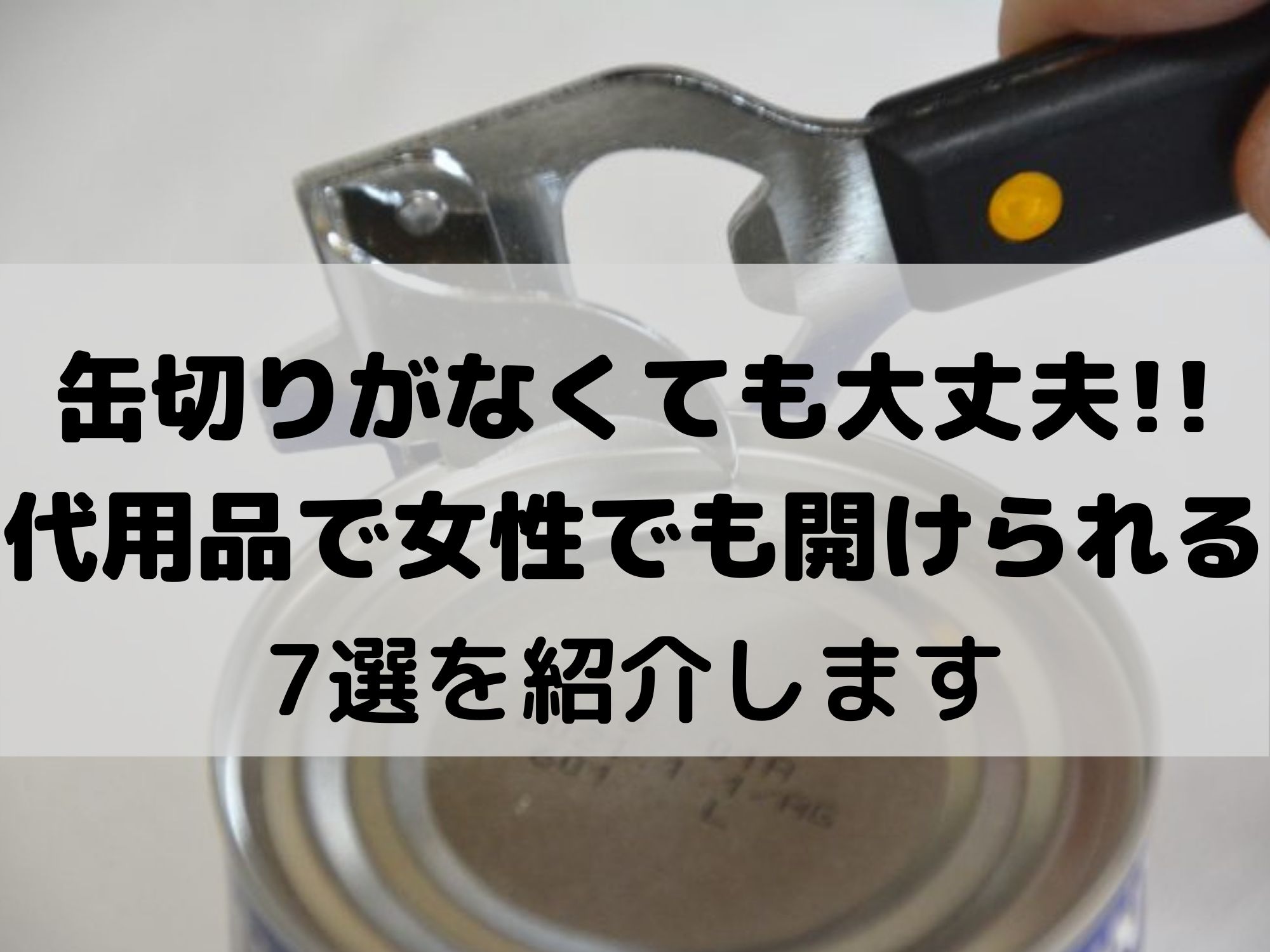 缶切りがなくても代用品で缶詰めは女性でも開けられる 7選紹介 那須塩原 貸別荘を営む森のもかさん