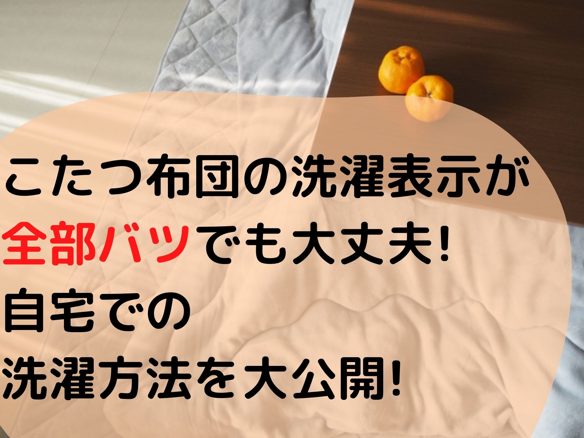 こたつ布団の洗濯表示が全部バツでも大丈夫 自宅での洗濯方法大公開 那須塩原 貸別荘を営む森のもかさん